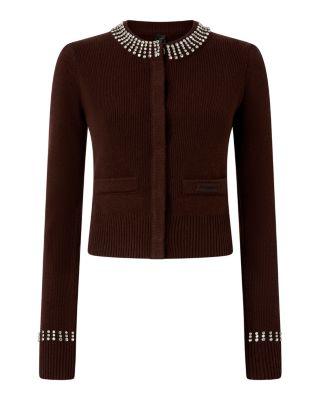 Spezzino Crewneck Cardigan Sweater by PINKO