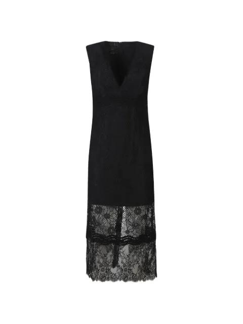 V-neck lace midi dress by PINKO