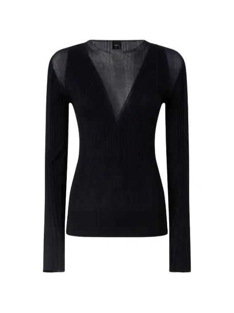 V-neck textured top by PINKO