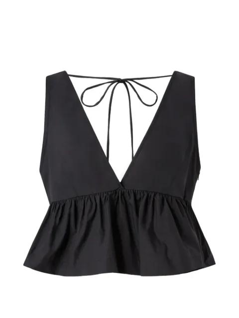 V-neck tie-fastening top by PINKO