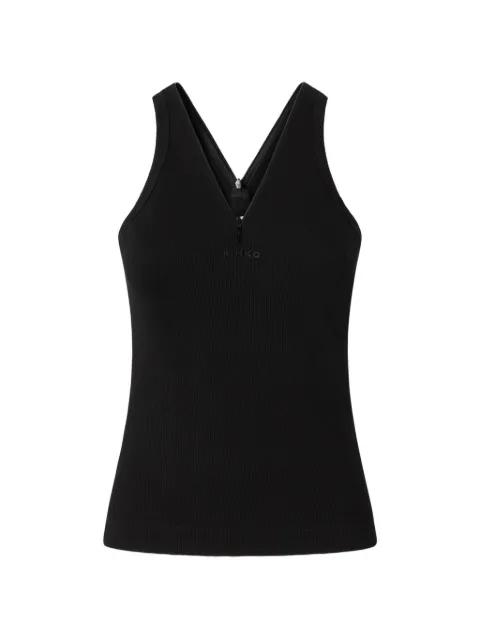 V-neck zip-fastening tank top by PINKO