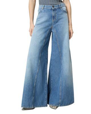 Winona Low Rise Wide Leg Jeans in Blue by PINKO