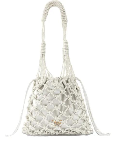 Woven Mesh bucket bag by PINKO