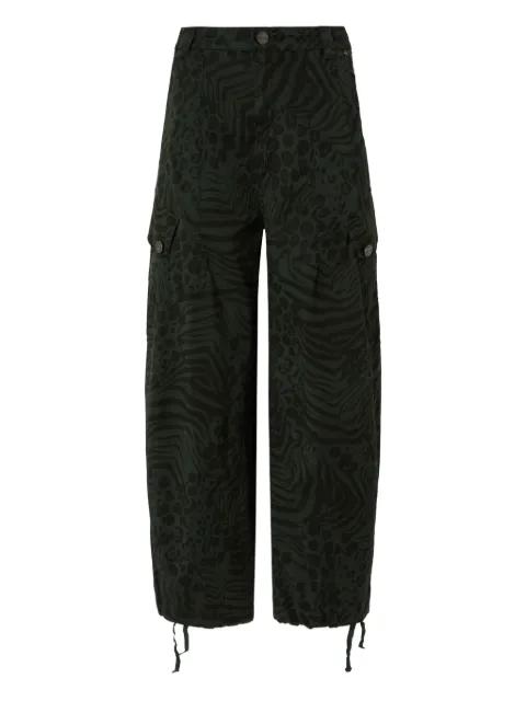 animal-print cargo pants by PINKO