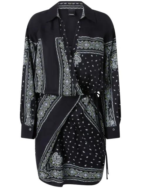 bandana-print mini dress by PINKO