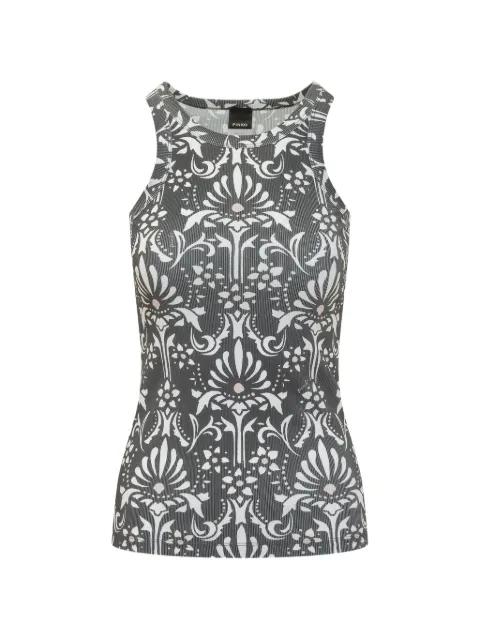 baroque-print tank top by PINKO