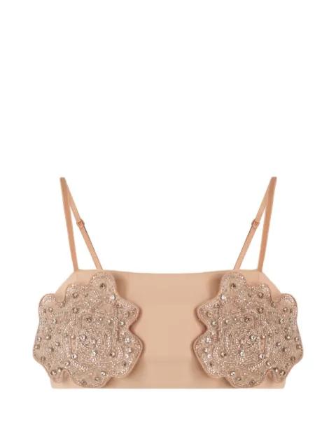 bead-embellished bandeau top by PINKO