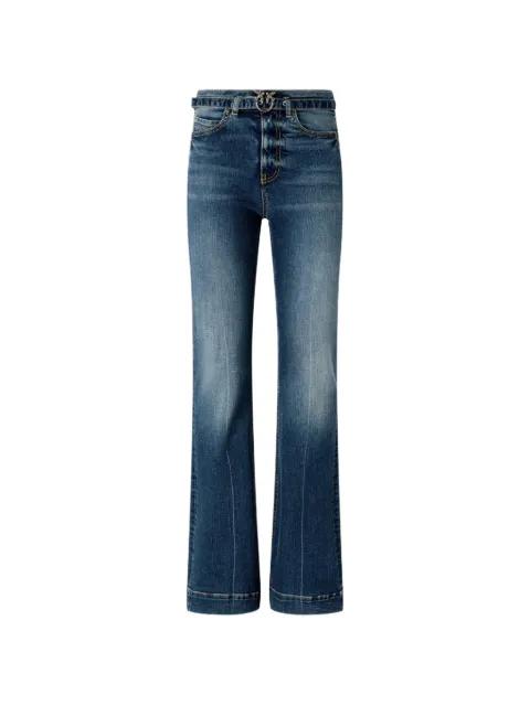 belt-detail denim jeans by PINKO