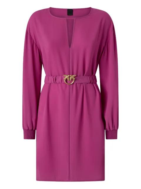 belted balloon-sleeve mini dress by PINKO