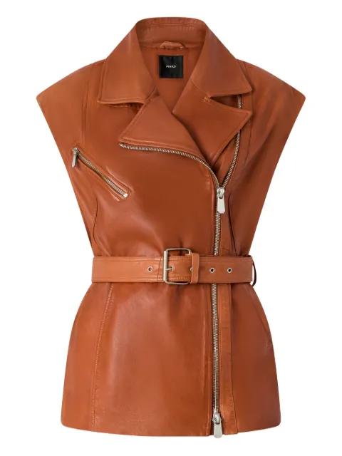 belted gilet by PINKO