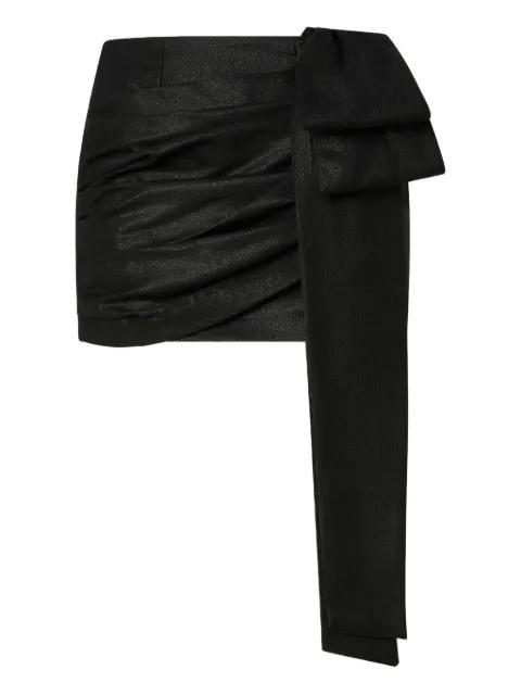 bow-detail draped mini skirt by PINKO