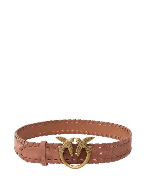 braided Love Birds-buckle belt by PINKO