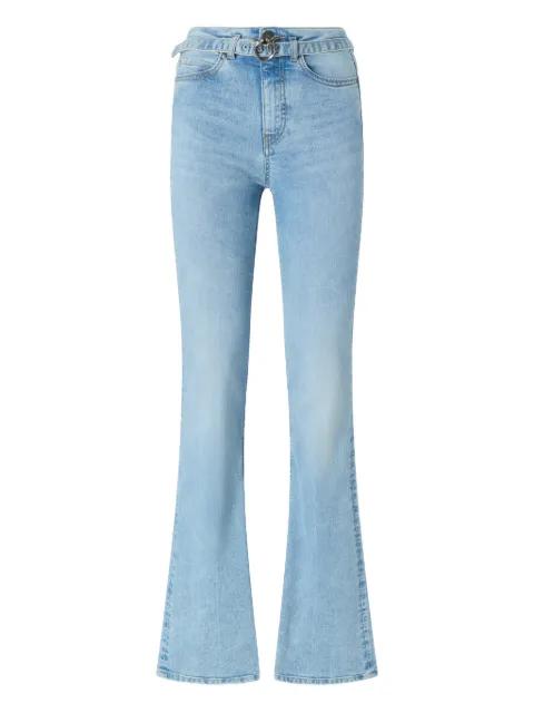 buckle-embellished flared jeans by PINKO