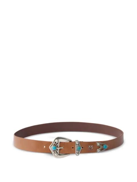 buckled leather belt by PINKO