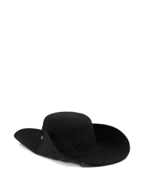 button-detail fedora hat by PINKO