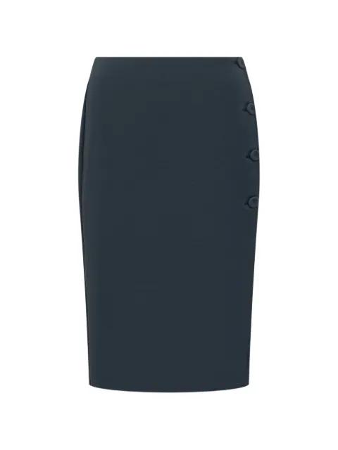 button-detail midi skirt by PINKO