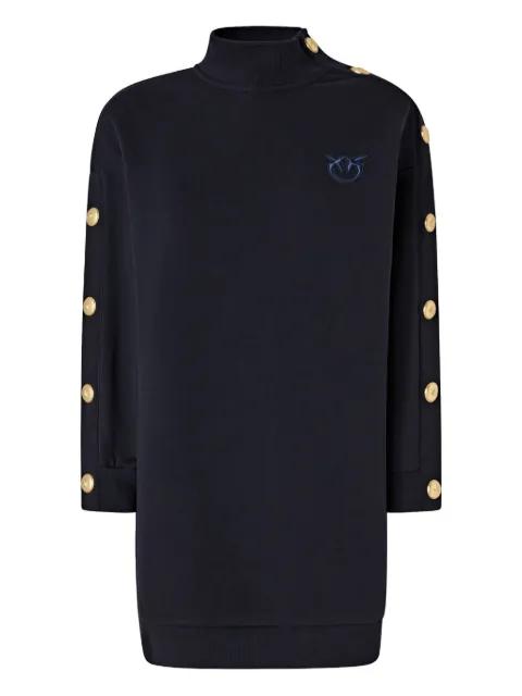 button-detailed high-neck mini dress by PINKO