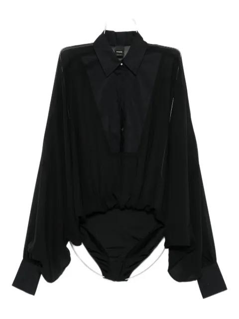 button-down long-sleeve bodysuit by PINKO