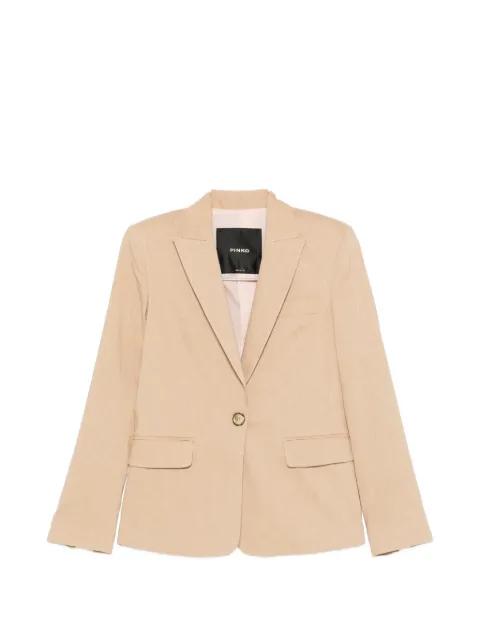 button flax blazer by PINKO