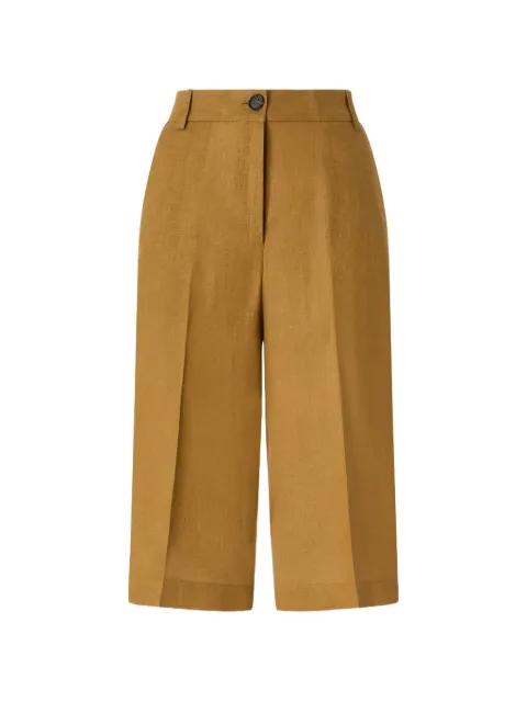 button linen shorts by PINKO