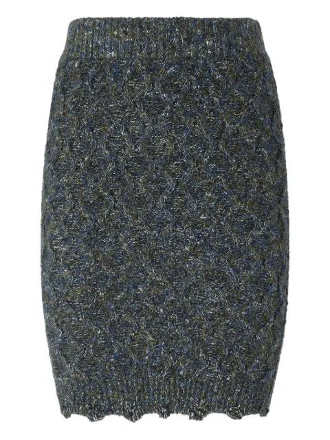 cable-knit embellished skirt by PINKO