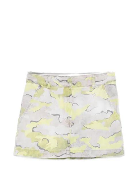 camouflage-print cotton mini skirt by PINKO