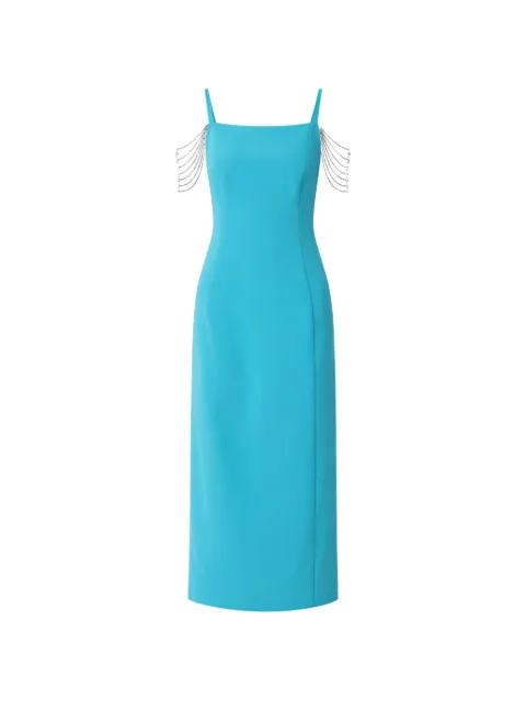 chain-embellished midi dress by PINKO
