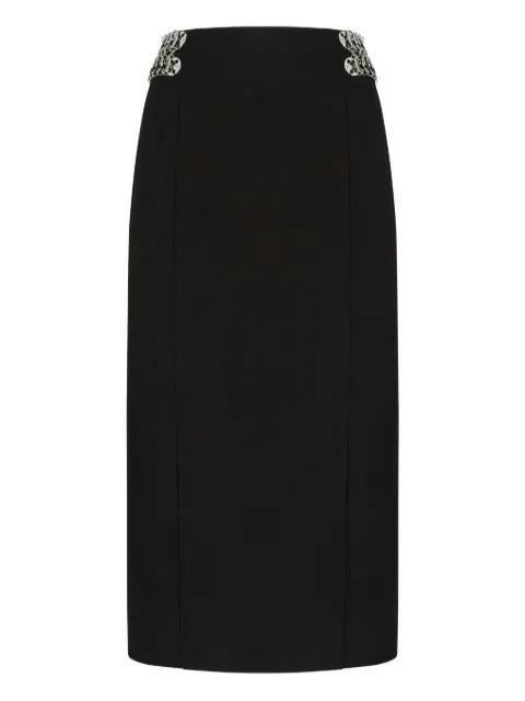 chain-embellished pencil skirt by PINKO