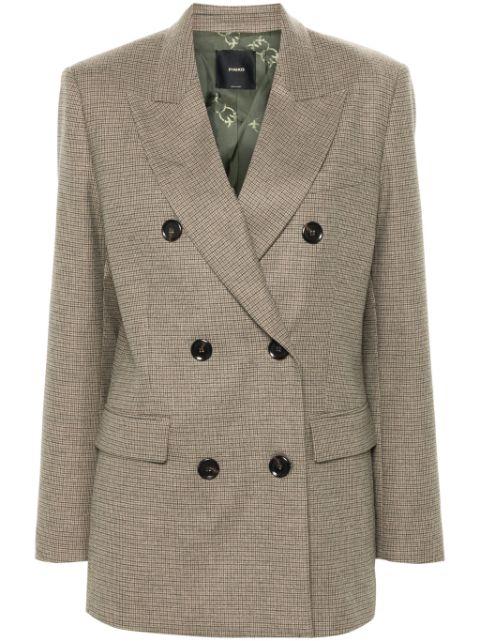 check-pattern blazer by PINKO