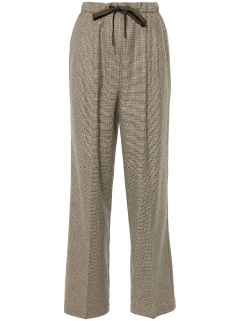 check-pattern trousers by PINKO