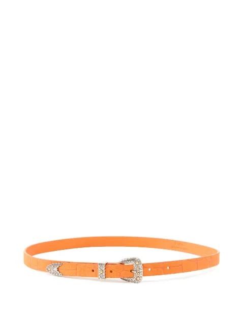 croc-effect buckle belt by PINKO