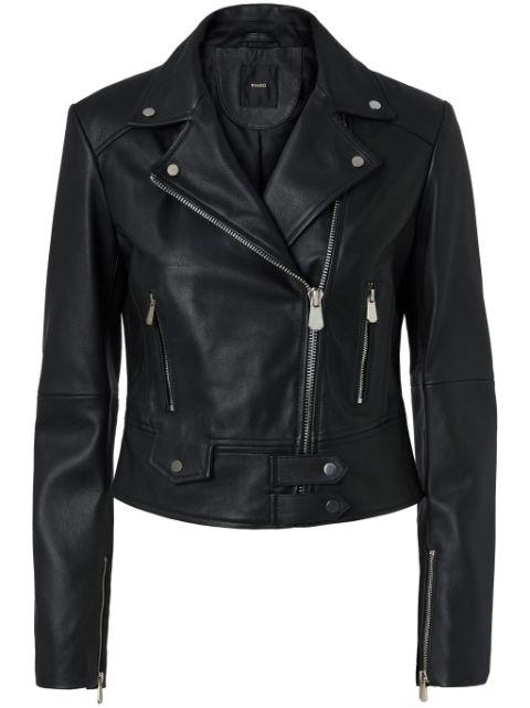 cropped biker jacket by PINKO