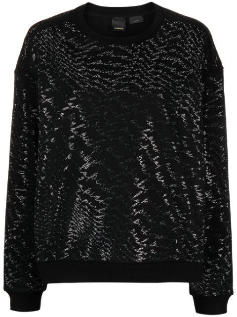 crystal-embellished crew-neck sweatshirt by PINKO