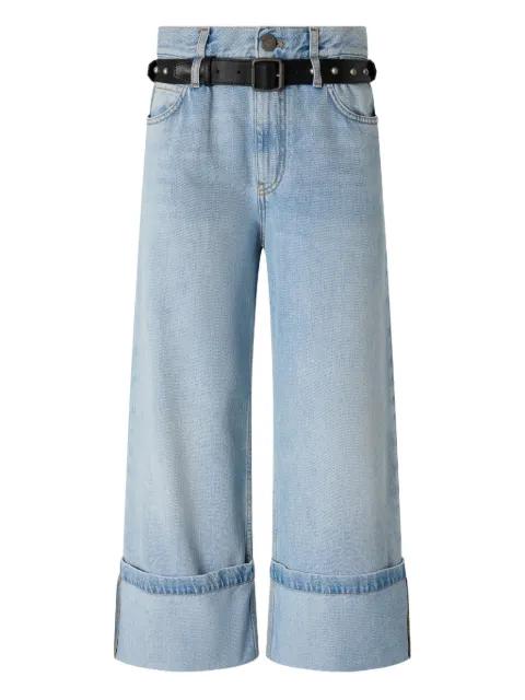 cuffed belted jeans by PINKO