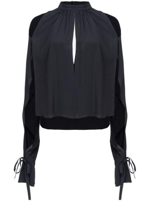 cut-out long-sleeve blouse by PINKO