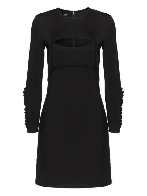 cut-out ruffled mini dress by PINKO