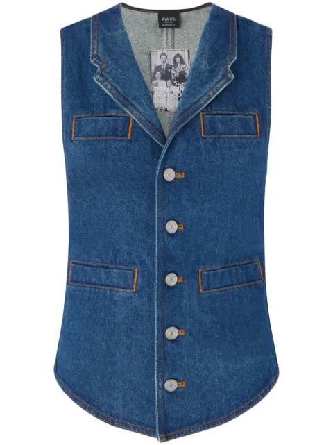 denim waistcoat by PINKO