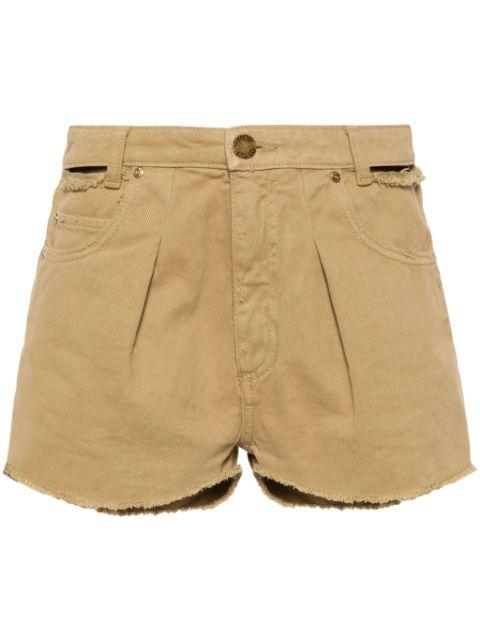 distress denim shorts by PINKO