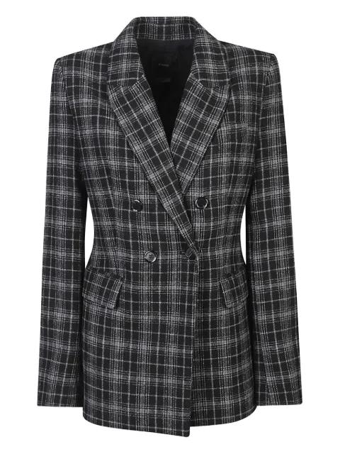 double-breasted check blazer by PINKO
