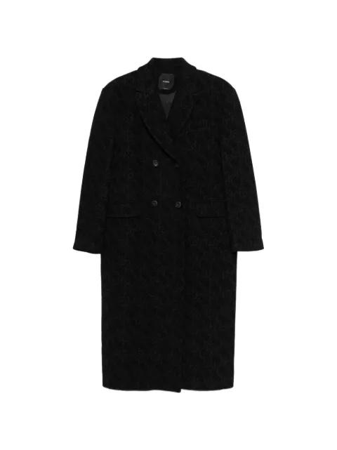 double-breasted patterned coat by PINKO