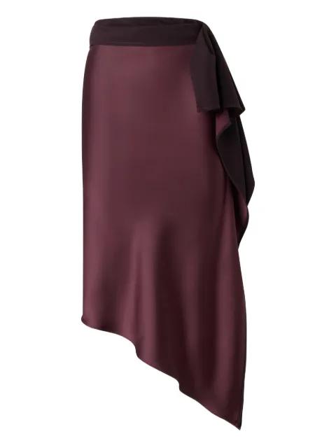 draped-detail asymmetrical skirt by PINKO