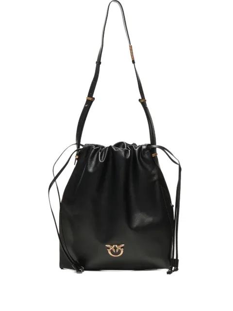 drawstring leather shoulder bag by PINKO