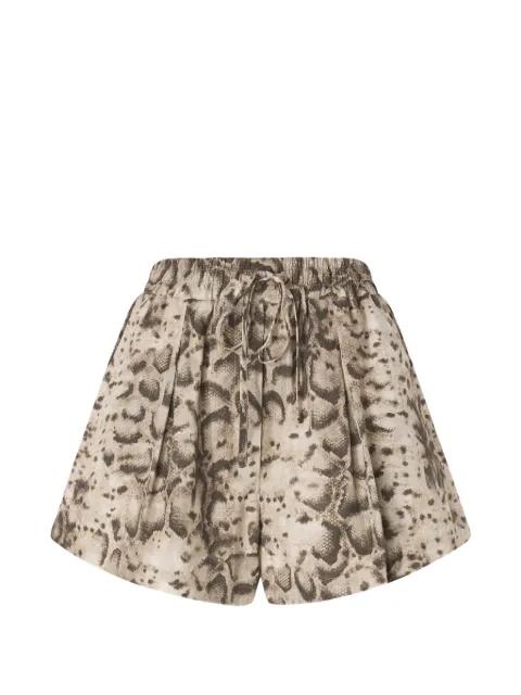 drawstring printed shorts by PINKO