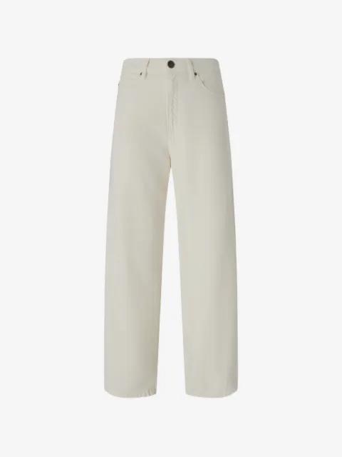 egg-fit cotton bull trousers by PINKO