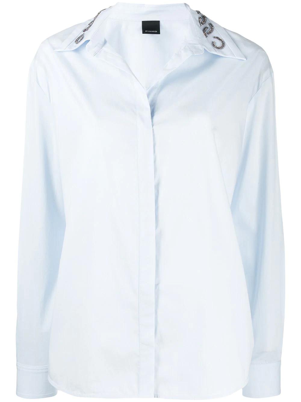 embellished collar shirt by PINKO