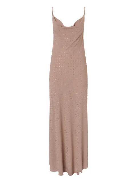 embellished cowl-neck dress by PINKO