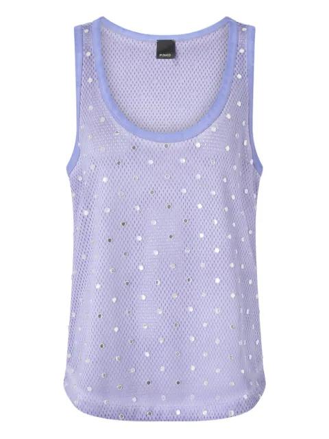 embellished mesh tank top by PINKO