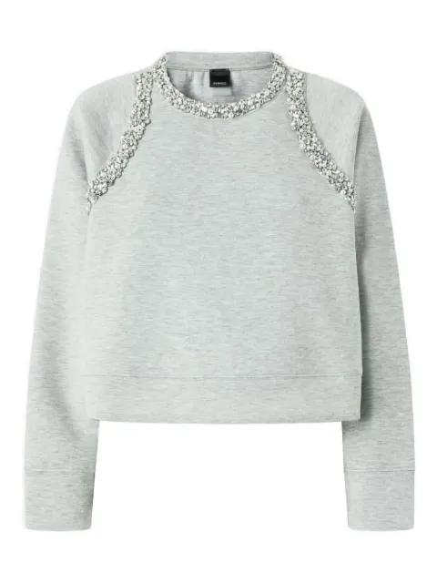 embellished-neckline sweatshirt by PINKO