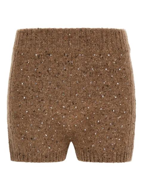 embellished ribbed shorts by PINKO
