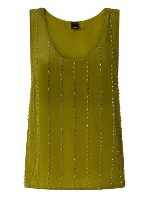 embellished scoop-neck top by PINKO